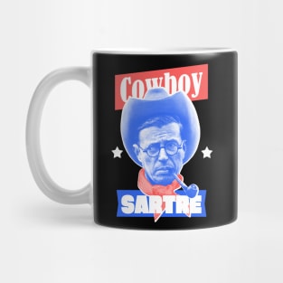 Cowboy Carter (Sartre) - Funny Philosophy MEME Jean-Paul Sartre Mug